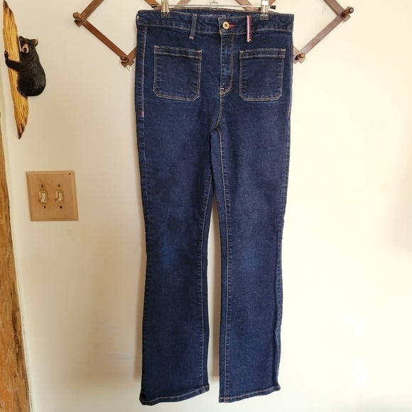 Tommy Hilfiger Raleigh Bootcut Jean Dark Wash Stretch 8 Medium - Picture 1 of 10